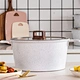 MGC Pot for Soup Ceramic Non-Stick soup pot with lid French soup pots PFAS-Free White